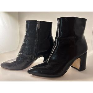 Sam Edelman Patent Leather poiny ankle boots